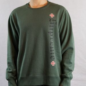 Supreme Mens Green Anarch Crew Neck Sweatshirt